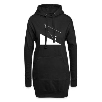 Haseklettern am Seil - Hoodie-Kleid - Schwarz - Vorne