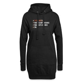 Melanierter Bachelor-Master Dr. – HBCU Pride - Hoodie-Kleid - Schwarz - Vorne