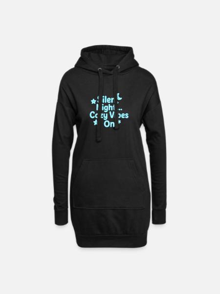 Silen Night Neon Cozy Vibes - Hoodie-Kleid - Schwarz