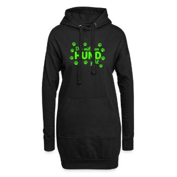 Celui avec le chien dit - Sweat-shirt à capuche long Femme - noir - Devant