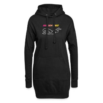 Aus dem Weg – Ich Eile mit Weile - Hoodie-Kleid - Schwarz - Vorne