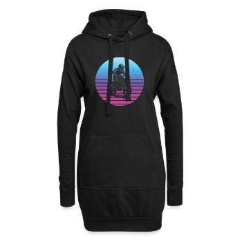Direkte Motocross Aussage - Hoodie-Kleid - Schwarz - Vorne