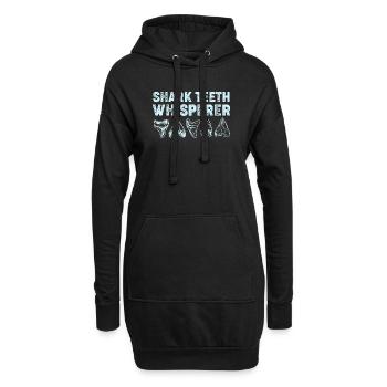 Dents de requin Dents de requin Dents de requin - Sweat-shirt à capuche long Femme - noir - Devant