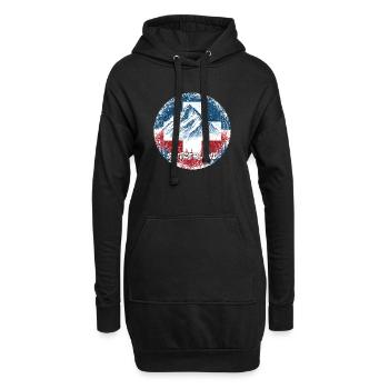 Suisse Suisse Suisse Suisse Montagnes des sports d’hiver - Sweat-shirt à capuche long Femme - noir - Devant