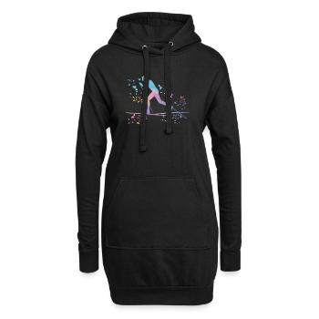 Ski de fond Ski de fond - Sweat-shirt à capuche long Femme - noir - Devant