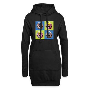 Karl Marx & Communisme & Communiste - Sweat-shirt à capuche long Femme - noir - Devant