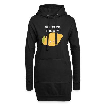 Charme Citron Presser la Journée - Sweat-shirt à capuche long Femme - noir - Devant