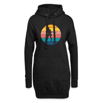 tennis - Sweat-shirt à capuche long Femme - noir - Devant