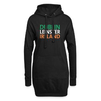 Dublin – Irland Textdesign - Hoodie-Kleid - Schwarz - Vorne