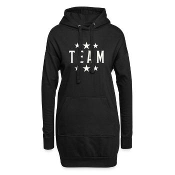 Logo de l’équipe Vintage Star - Sweat-shirt à capuche long Femme - noir - Devant