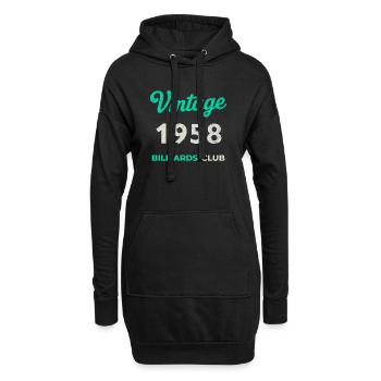 Millésime 1958 – Année de naissance rétro du Billiards Club - Sweat-shirt à capuche long Femme - noir - Devant