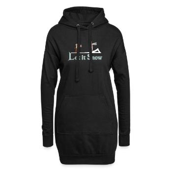 Let It Snow Winter Illustration - Hoodie-Kleid - Schwarz - Vorne