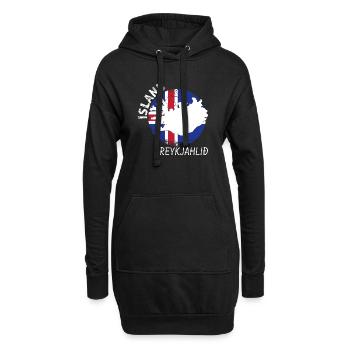 Reykjahlið - Sweat-shirt à capuche long Femme - noir - Devant