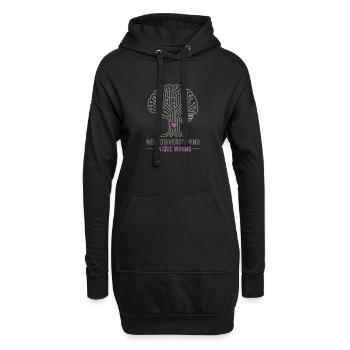 NEURODIVERSE MIND Unique Wiring Awareness  - Sweat-shirt à capuche long Femme - noir - Devant
