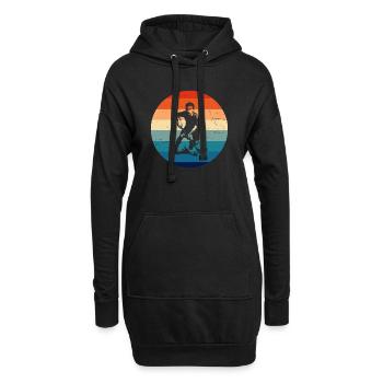 Floorball Stil für jeden Anlass - Hoodie-Kleid - Schwarz - Vorne