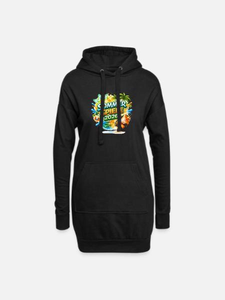 Sommer Spiele 2026 Tropen-Logo - Hoodie-Kleid - Schwarz
