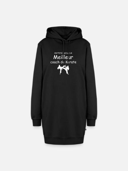 Bester zertifizierter Karate-Trainer - Hoodie-Kleid - Schwarz