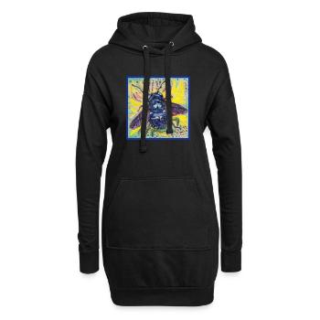 Holzbiene - Hoodie-Kleid - Schwarz - Vorne