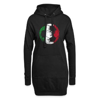 Italien Fußball - Vintage - Hoodie-Kleid - Schwarz - Vorne