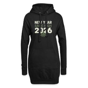 Nouvelle année, même sommet 2026 - Sweat-shirt à capuche long Femme - noir - Devant