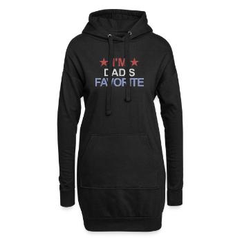Enfant préféré Je suis le préféré de papa Le chéri de papa Le chéri de papa - Sweat-shirt à capuche long Femme - noir - Devant