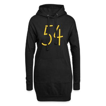 54 - Sweat-shirt à capuche long Femme - noir - Devant