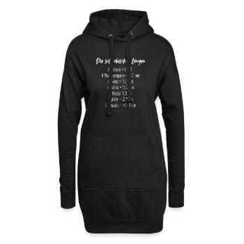 Schwäbische Längen Messkunst im Dialekt - Hoodie-Kleid - Schwarz - Vorne