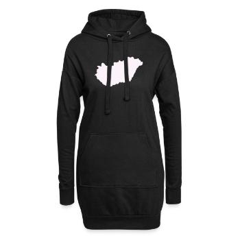 Ungarn Land - Hoodie-Kleid - Schwarz - Vorne