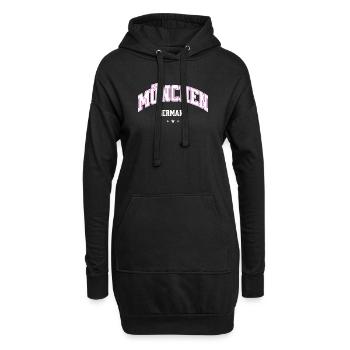 München Neonbogen Flair - Hoodie-Kleid - Schwarz - Vorne