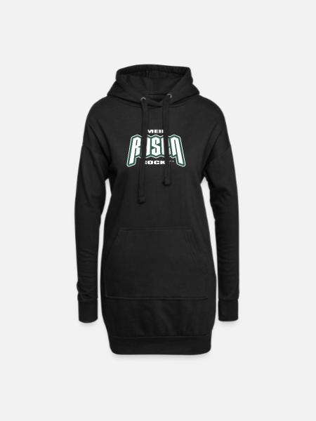 Mein Rasen rockt - Hoodie-Kleid - Schwarz