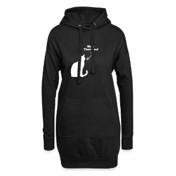 MON THÉRAPEUTE : CHAT ! 😻 AMOUR DES CHATS AMOUREUX DES CHATS - Sweat-shirt à capuche long Femme - noir - Devant