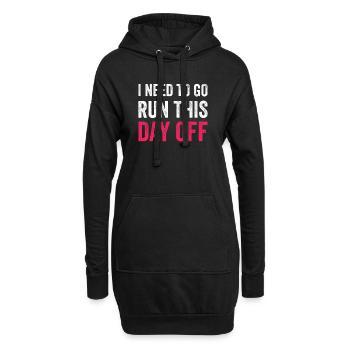 Ich muss diesen Tag frei machen - Hoodie-Kleid - Schwarz - Vorne