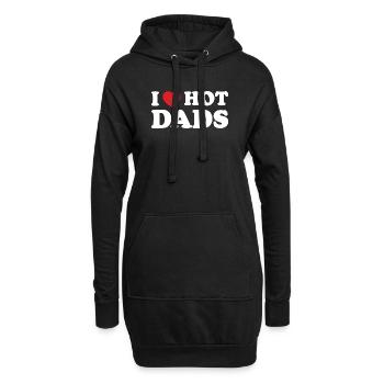 I Heart Hot Dads - Hoodie Dress - black - Front