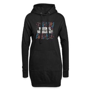 MAXIMAL VERKLEIDET – Karneval Fasching Kostüm Spru - Hoodie-Kleid - Schwarz - Vorne