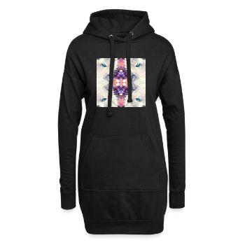 Kaléidoscope des loups arctiques - Sweat-shirt à capuche long Femme - noir - Devant