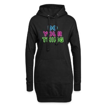 Do Your Thing Neon Schriftzug - Hoodie-Kleid - Schwarz - Vorne