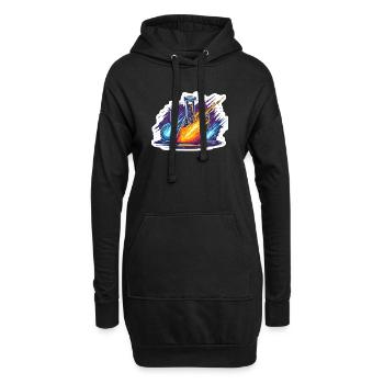 Expérience du laboratoire de la pluie de météores Quadrantide Lab Geek - Sweat-shirt à capuche long Femme - noir - Devant