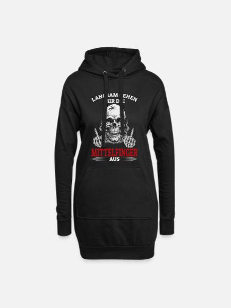 Je commence lentement à manquer de doigts d’honneur - Sweat-shirt à capuche long Femme - noir