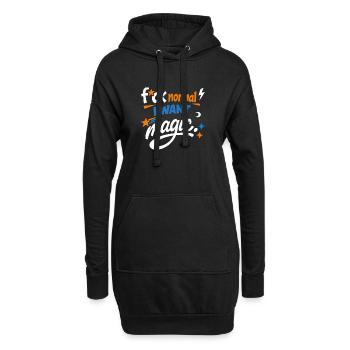 Magic instead of normality: Courageously colourful - Hoodie Dress - black - Front