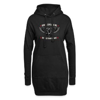 Why we ride motorcycles, - Hoodie Dress - black - Front
