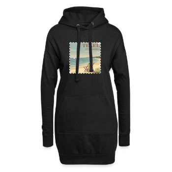 Texel Noordzee - Hoodie-Kleid - Schwarz - Vorne