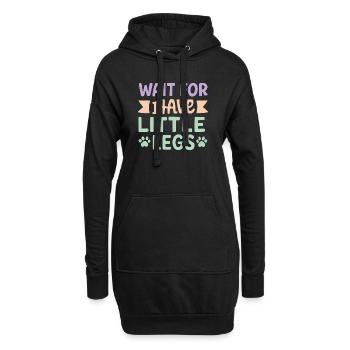 Le chien dit Humour Mème Humour, Drôle, petites jambes drôles - Sweat-shirt à capuche long Femme - noir - Devant