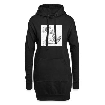 La musique est mon remède - Sweat-shirt à capuche long Femme - noir - Devant