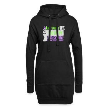 Si ça te rend heureux, sens les autres, Spruch Glück Frei - Sweat-shirt à capuche long Femme - noir - Devant