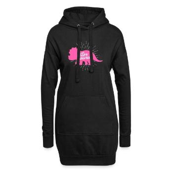 Sistersaurus Drôle de Sœur Dinosaure Tricératops - Sweat-shirt à capuche long Femme - noir - Devant