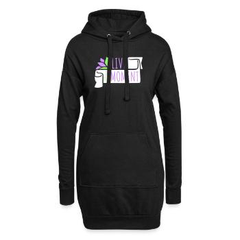 Vivre dans l’instant Pleine conscience de la présence - Sweat-shirt à capuche long Femme - noir - Devant