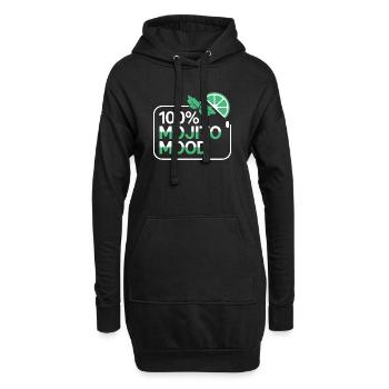  100% Mojito Mood Sommer Cocktail Party Lime Minze - Hoodie-Kleid - Schwarz - Vorne