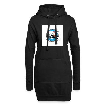 PolarJustice Karikatur - Hoodie-Kleid - Schwarz - Vorne