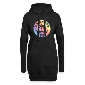 Mallorca 2026 Bunt - Hoodie-Kleid - Schwarz - Vorne