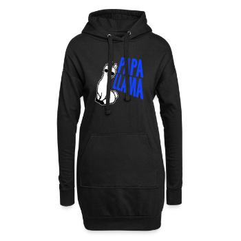 Papa Llama Lunettes de soleil cool assis Animal drôle - Sweat-shirt à capuche long Femme - noir - Devant